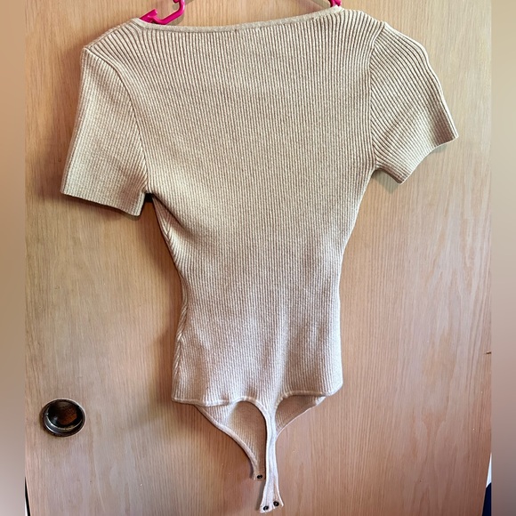 Tan Abercrombie Sweater Bodysuit - Picture 3 of 3